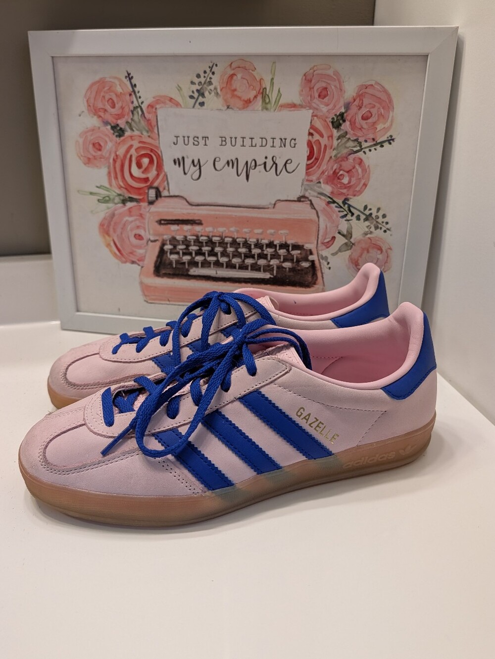 💞EUC adidas Gazelle Bubblegum Low Top Lace Up Retro Sneaker Trainers, 6.5